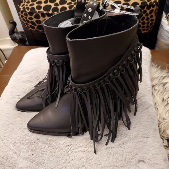 Rebel leather cowboy boots stud anklet size 11 - Picture 2 of 4